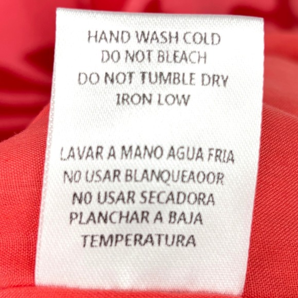 Hyacinth House Cozumel Pink Red Coral Reef Print Fringe Hem Midi Skirt XXS - Picture 5 of 16